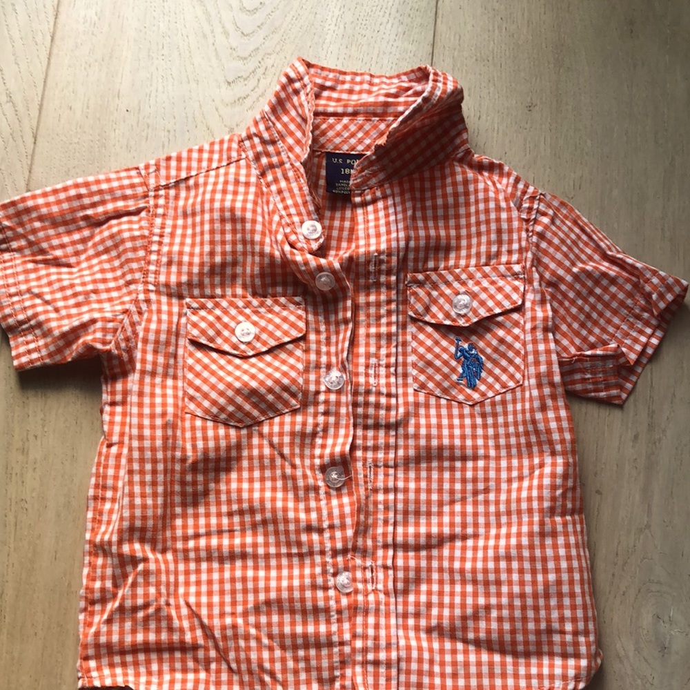 Polo shirt - orange - toddler boy - size 18 months